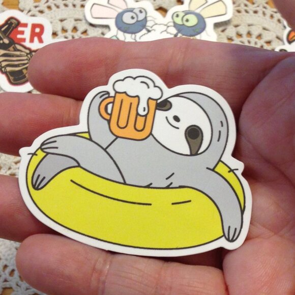 Fun bundle of stickers, beer theme, use for crafts, scrapbooking, etc - Picture 2 of 6